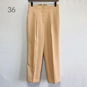 BABYLONE 턱이 있는 하이 웨스트 팬츠 센터 프레스 사이즈 36