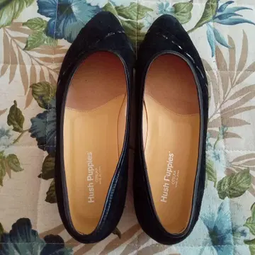 Hush Puppies 블랙 플랫 펌프스 24.0 EE
