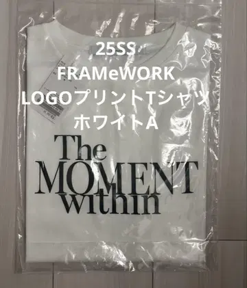 새상품 FRAMeWORK LOGO 프린트 티셔츠 화이트 A