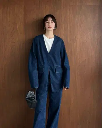 JACKET PULLOVER DENIM TOPS 블랙 사이즈 2