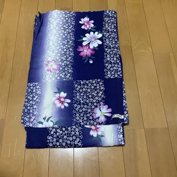 꽃무늬 유카타 오비 보라색
