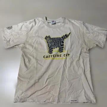 Caffeine Cat 티셔츠 Medium 구제 의류