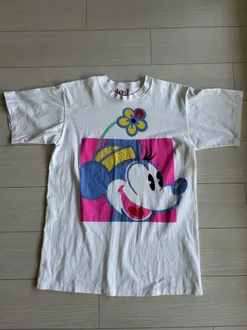 90s USA제 미키 T 빈티지 L 티셔츠 싱글 스티치