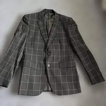 테토옴 남성용 수트 블랙 체크