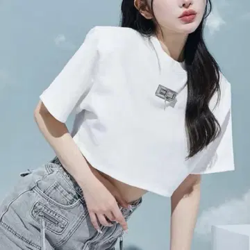 Darich 부품 박스 숏 티셔츠 화이트