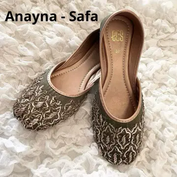 Anayna - Safa 비즈 자수 플랫 슈즈 24cm