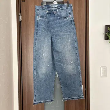 빈티지 인디고 와이드 레그 데님