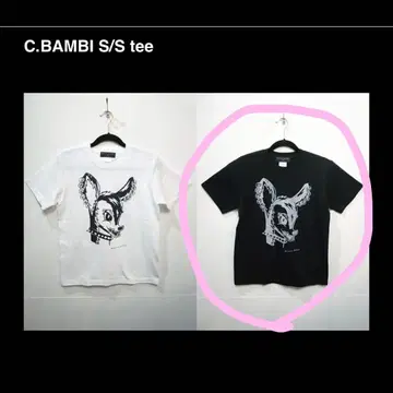 RISK 리스크 C.BAMBI S/S 티셔츠 밤비 티셔츠 사이즈 L 블랙
