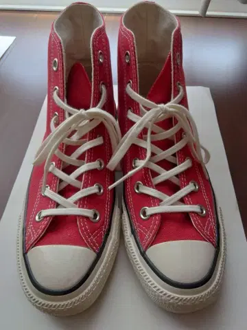 CONVERSE ALL STAR 레드 하이컷 스니커즈 24.5cm