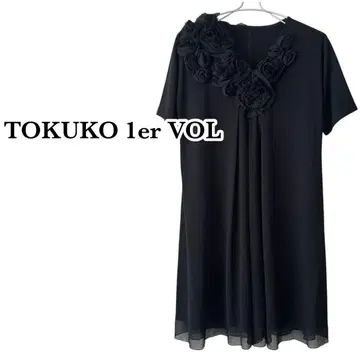 TOKUKO 1er VOL 플라워 장식 튜닉 블랙