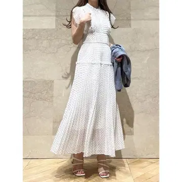 SNIDEL 스나이델 플리츠 프린트 원피스