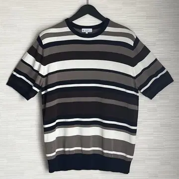 SUIT SQUARE 굿 스펙 니트 LL 반팔 썸머 니트 보더