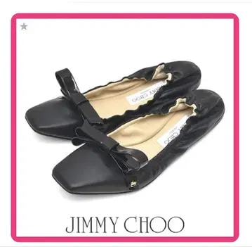 JIMMY CHOO 블랙 플랫 슈즈