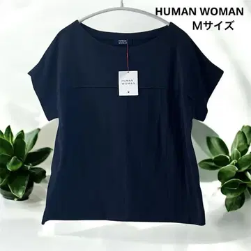 HUMAN WOMAN 네이비 반팔 티셔츠 티셔츠 택 포함 새상품 M