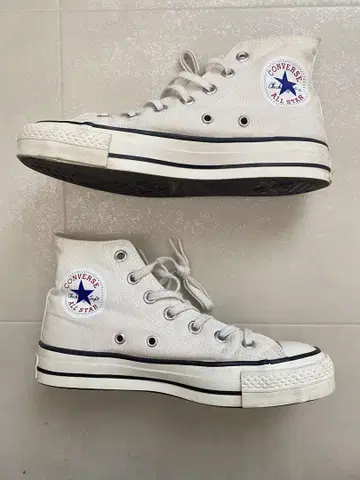 CONVERSE ALL STAR 화이트 일본제 24cm(5) 하이컷