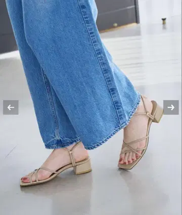 르타론 LE TALON 3.5cm 스퀘어 2WAY 샌들 베이지 S