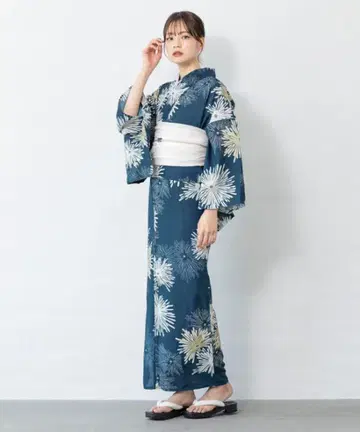 새상품 SOUBIEN 유카타, 병아 오비 세트 유카타관 그레이스