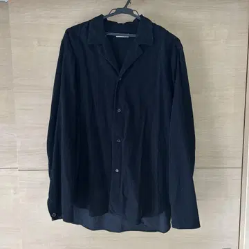 saby 블랙 검정 코듀로이 긴팔 셔츠