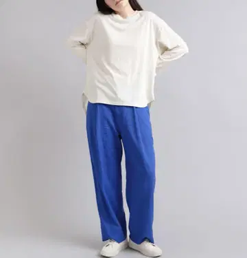 RNA-N R4046 레이온 린넨 스트레이트 팬츠 블루