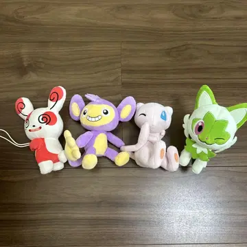 포켓몬 봉제 인형 묶음 판매 세트 냐오하 뮤우 에이팜 패치루