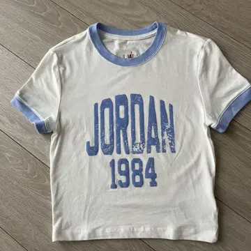 JORDAN 반팔 티셔츠 S 화이트/블루