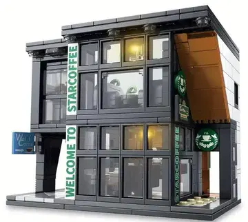 레고 호환 STARCOFFEE 2층 카페 모델