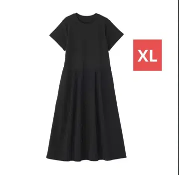 무인양품 냉감 반팔 원피스 블랙 여성 XL 새상품