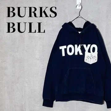 버크스불 BURKS BULL 긴팔 후드티 빅 로고 절개 가슴 포켓