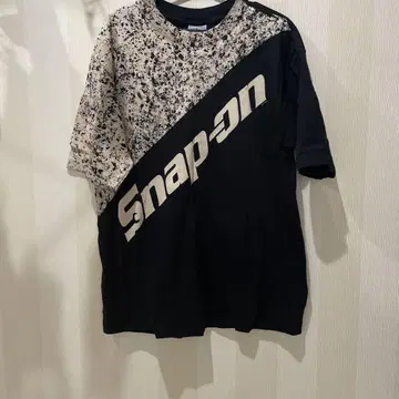 Snap-on 반팔 티셔츠 L 사이즈 블랙/베이지