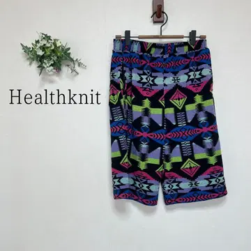 Healthknit 헬스니트 남성용 하프 팬츠 올 패턴 허리밴딩