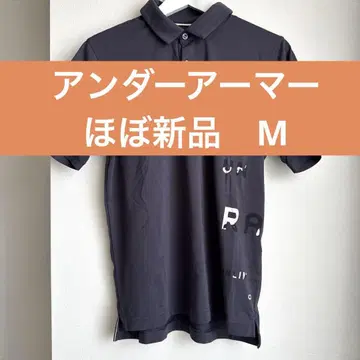 거의 새상품 언더아머 골프 셔츠 네이비 폴로 셔츠 프린트 패턴 M