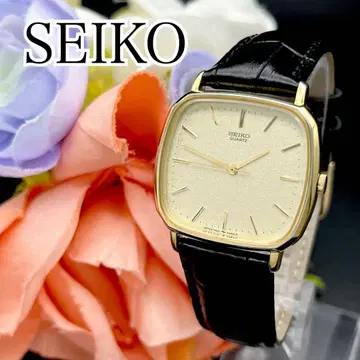 작동 손목시계 SEIKO 세이코 골드 새 상품 벨트 새 배터리 F85