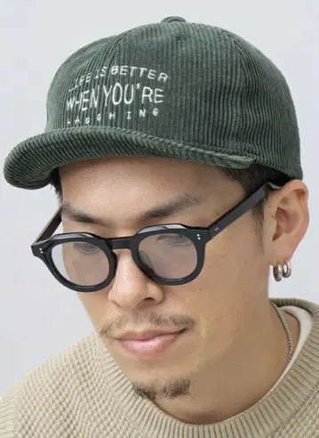 Basiquenti 코듀로이 캡 그린