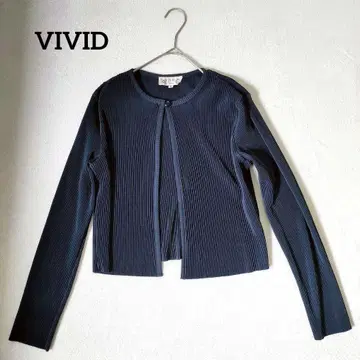 VIVID 하나에모리 리브 가디건 겉옷 긴팔 상의 네이비 심플