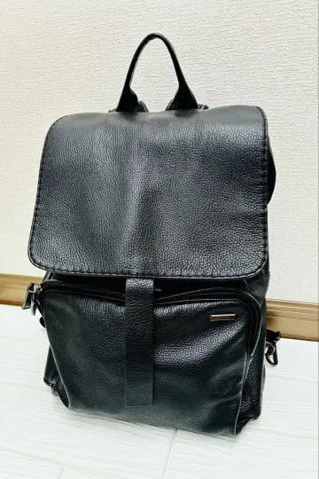 ZANELLATO 블랙 가죽 백팩