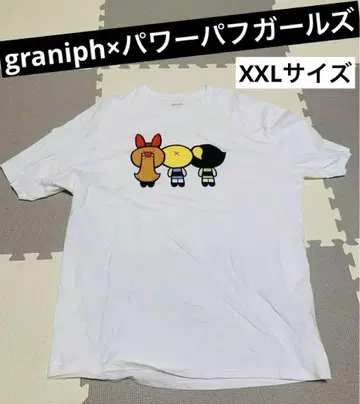 graniph 캐릭터 티셔츠 XXL 사이즈 화이트 백 프린트