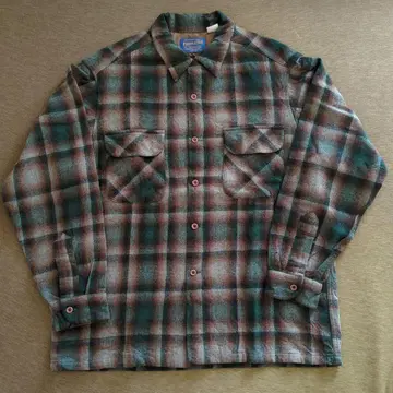 90s PENDLETON USA제 호감 배색 옴브 박스 셔츠
