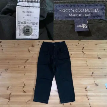 48 리카르도 메사 1턱 와이드 팬츠 블랙 치노 팬츠 슬랙스