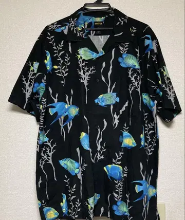 NAUTICA 물고기 패턴 셔츠 알로하 카리유시