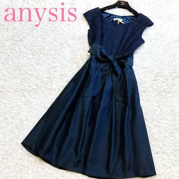 새상품급 에니 스위스 레이스 원피스 무릎 기장 리본 size2 M