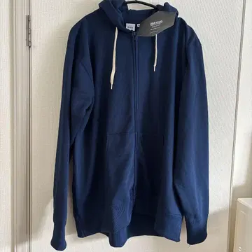 BRING 네이비 2XL 지퍼 후드티 브링
