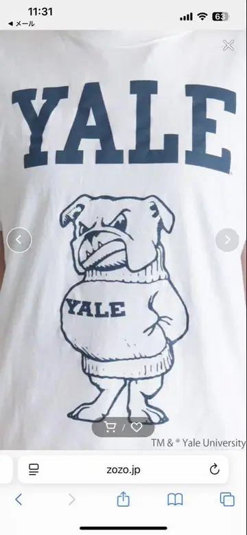 YALE 티셔츠