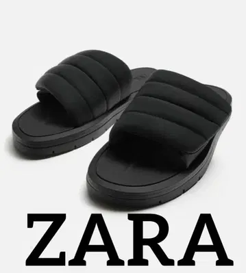 ZARA 자라 블랙 샌들 슬리퍼 검정