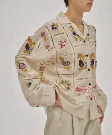 오늘의 자수 패치워크 셔츠