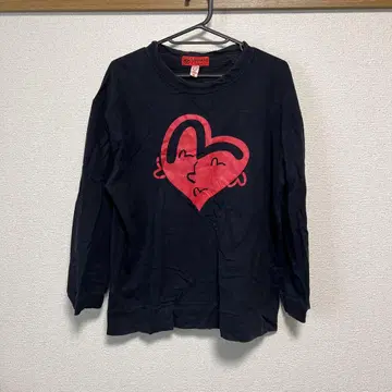 EVISU 블랙 티셔츠 사이즈 40