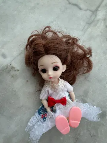 커스텀 인형 브라운 컬 헤어
