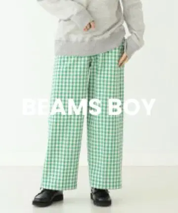 BEAMSBOY 체크 무늬 팬츠