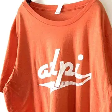 캔버스 CANVAS adpi 로고 티셔츠 L 오렌지 구제 의류