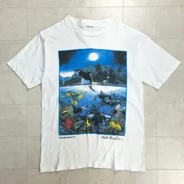 90's USED 라센 반팔 티셔츠 아트 티 빈티지 KW-289