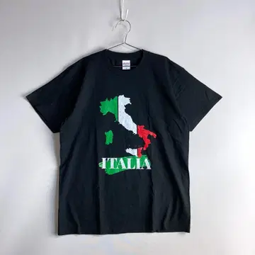 ITALIA 이탈리아 국기 색상 지도 수베니어 티셔츠 souvenir